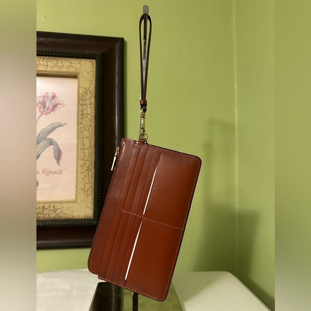 🐎 COACH SMALL🐎 SIGNATURE WRISTLET IN COATED CANVAS & LEATHER - Picture 4 of 8